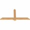 Ekena Millwork Eugene Smooth Timber Gable Bracket, Western Red Cedar, 48"W x 24"H x 1 1/2"D x 3 1/2"F, 12/12 Pitch GBW048X24X0204EUG00SWR - alternate 4